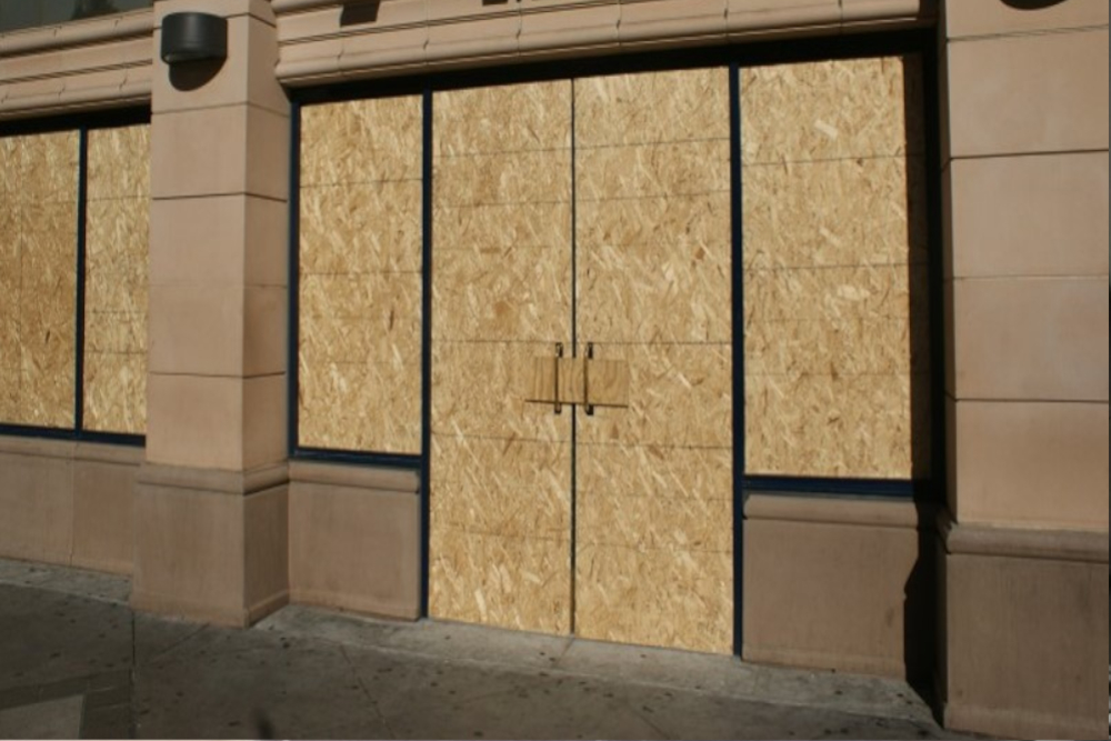 Boarding Up in Downside, Cobham, Stoke d'Abernon, KT11